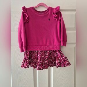 Polo by Ralph Lauren Fuchsia Ruffle Sweatshirt